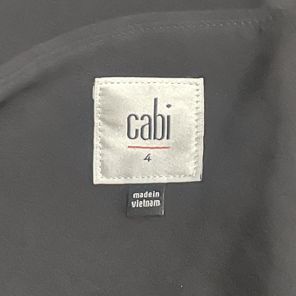 CAbi Dinner Trousers #4130 High Rise Rear Zip Tapered Leg Pants Black Stretch 4 - Picture 7 of 12